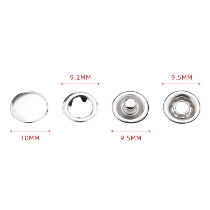 Cúc bấm mini 4 thành phần tâm đặc chân 5 nhánh