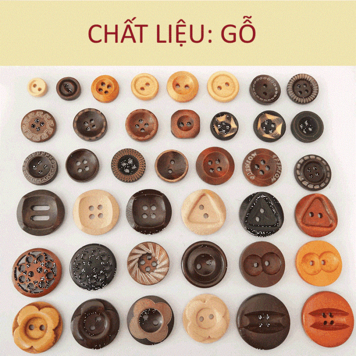 Cúc gỗ 1 thành phần