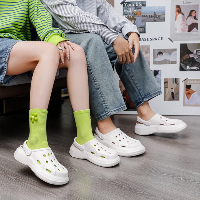 Dép đúc nguyên khối unisex siêu nhẹ đế cao chống trượt EVA