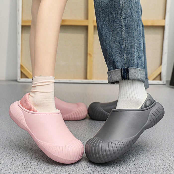 Dép đúc nguyên khối unisex lót bông siêu nhẹ EVA, nỉ bông