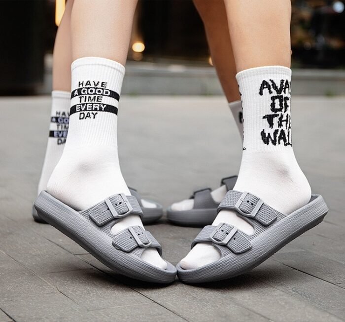 Dép đúc nguyên khối unisex siêu nhẹ đế cao chống trượt EVA