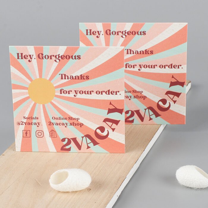 Thank-you card in 2D giấy bìa
