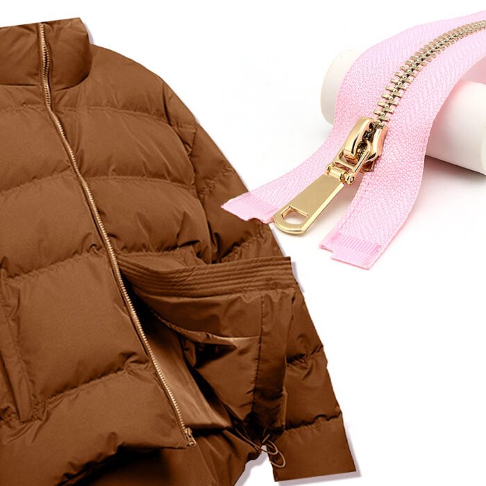 Dây khóa kéo kim loại logo, zipper thương hiệu răng số 3, số 5, số 8, số 10, số 15, số 20...