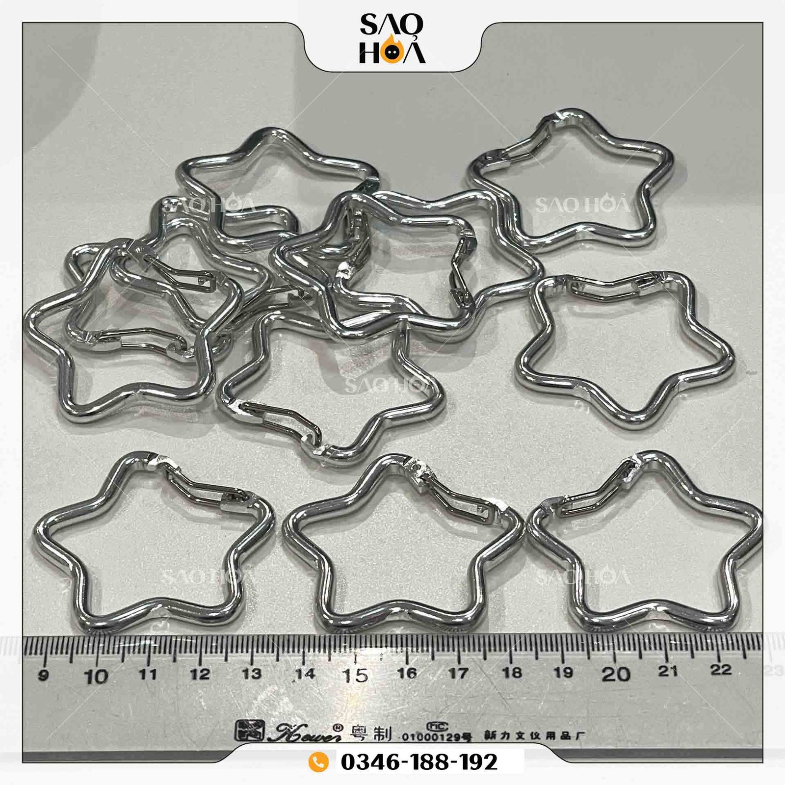 A190 Móc khóa hình ngôi sao hy vọng bạc - Image 4